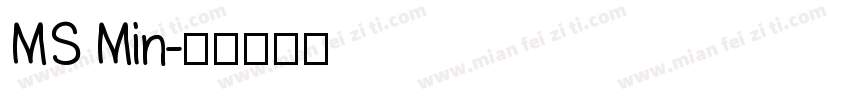 MS Min字体转换